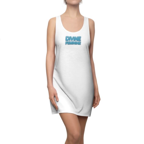 Divine Feminine - White - Women's Cut & Sew Racerback Dress