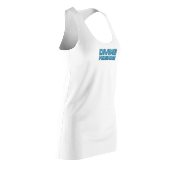 Divine Feminine - White - Women's Cut & Sew Racerback Dress - Image 3