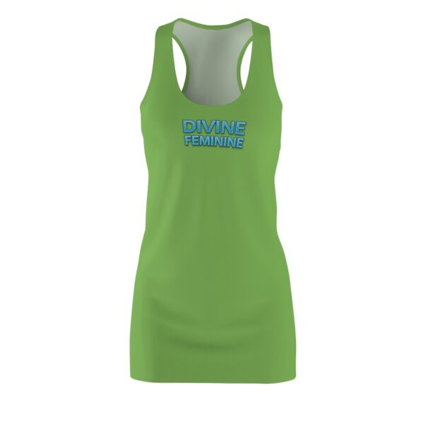 Divine Feminine - Green - Women's Cut & Sew Racerback Dress - Image 2