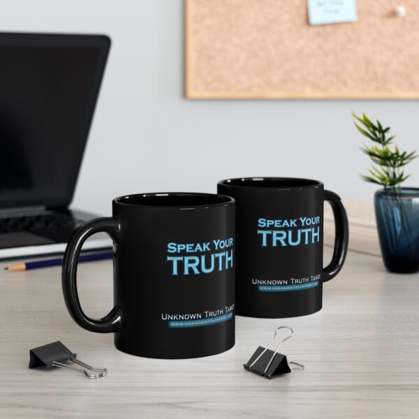Speak Your Truth - Black Ceramic Mug 11oz by Unknown Truth Tarot - Image 5