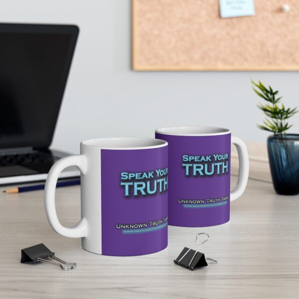 Speak Your Truth - Deep Purple Ceramic Mug 11oz by Unknown Truth Tarot - Image 5