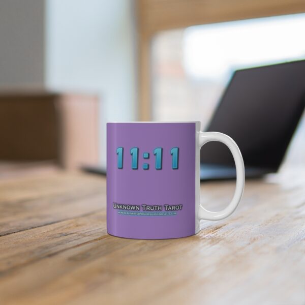 11:11 - Angel Number Collection - Lavender Ceramic Mug 11oz - Image 6