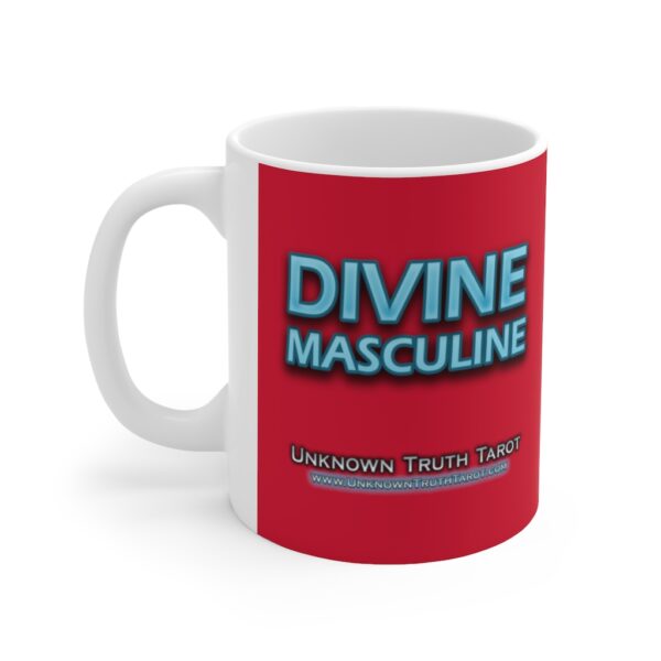 Divine Masculine - Crimson Ceramic Mug 11oz by Unknown Truth Tarot - Image 3