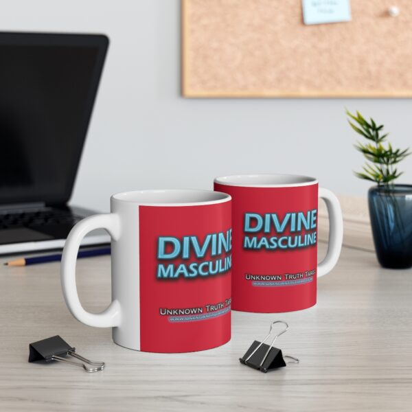 Divine Masculine - Crimson Ceramic Mug 11oz by Unknown Truth Tarot - Image 6