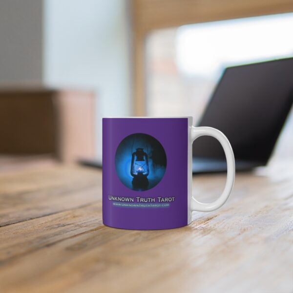 Unknown Truth Tarot - Lantern Logo - Deep Purple Ceramic Mug 11oz