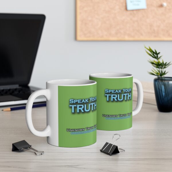Speak Your Truth - Green Ceramic Mug 11oz by Unknown Truth Tarot - Image 5