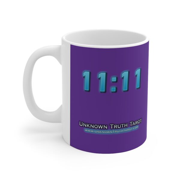 11:11 - Angel Number Collection - Deep Purple Ceramic Mug 11oz - Image 3
