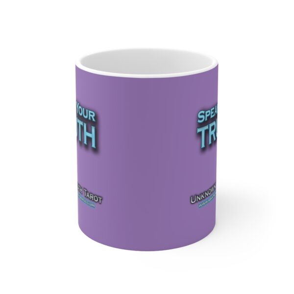 Speak Your Truth - Lavender Ceramic Mug 11oz by Unknown Truth Tarot - Image 2