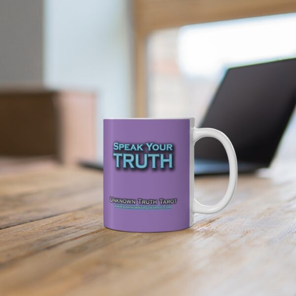 Speak Your Truth - Lavender Ceramic Mug 11oz by Unknown Truth Tarot - Image 6