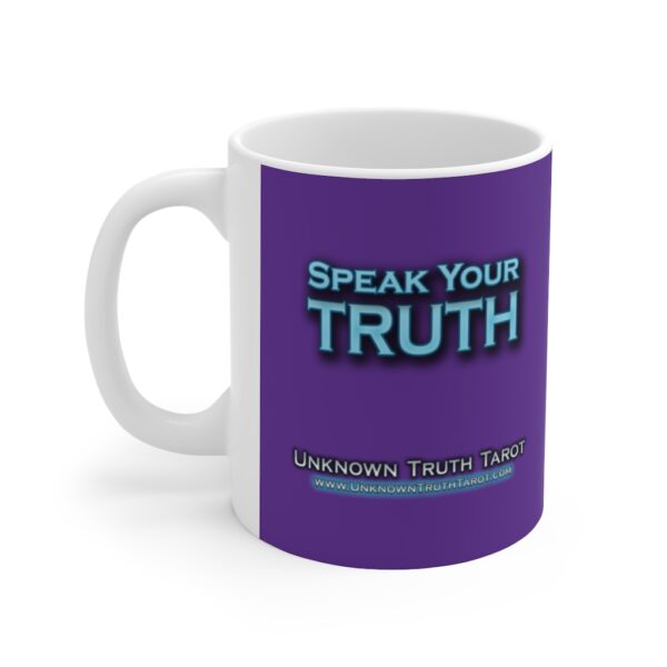 Speak Your Truth - Deep Purple Ceramic Mug 11oz by Unknown Truth Tarot - Image 3