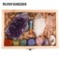 11pc-Natural-Amethyst-Cluster-Quartz-Crystal-Mineral-Specimen-Healing-Stones-Rough-Ore-Seven-chakras-therapy-stone