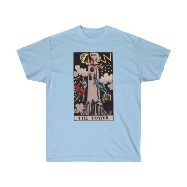 The Tower - Major Arcana Collection - Unisex Ultra Cotton Tee by Unknown Truth Tarot - Image 13