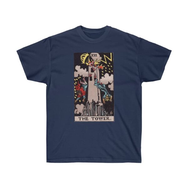 The Tower - Major Arcana Collection - Unisex Ultra Cotton Tee by Unknown Truth Tarot - Image 17