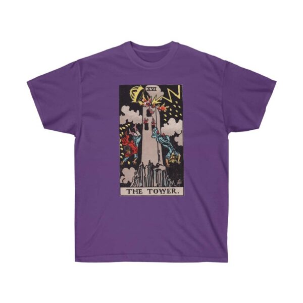 The Tower - Major Arcana Collection - Unisex Ultra Cotton Tee by Unknown Truth Tarot - Image 19