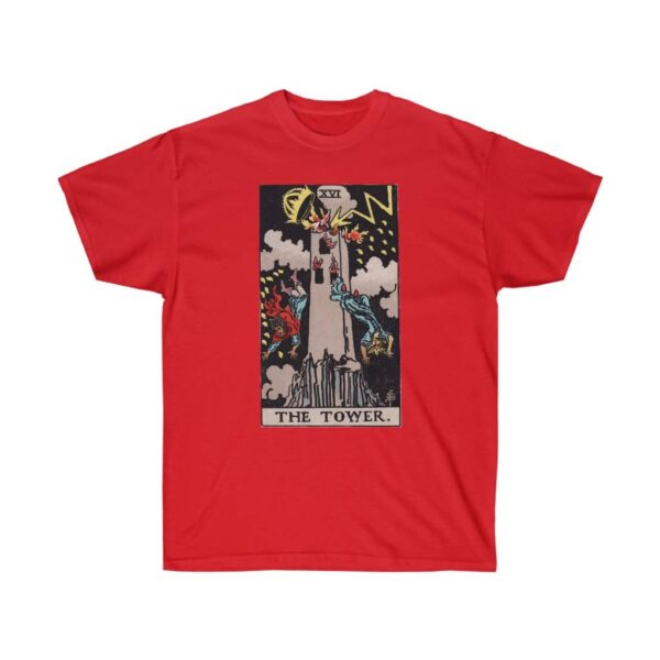 The Tower - Major Arcana Collection - Unisex Ultra Cotton Tee by Unknown Truth Tarot - Image 21