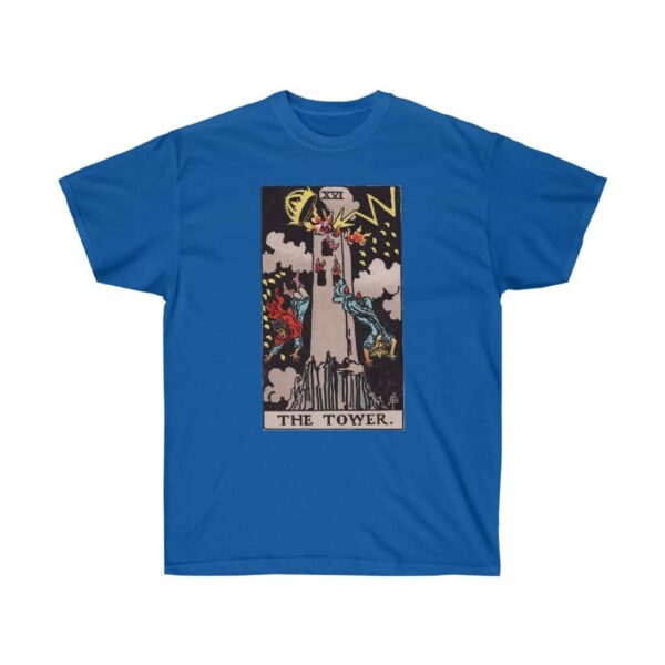 The Tower - Major Arcana Collection - Unisex Ultra Cotton Tee by Unknown Truth Tarot - Image 15