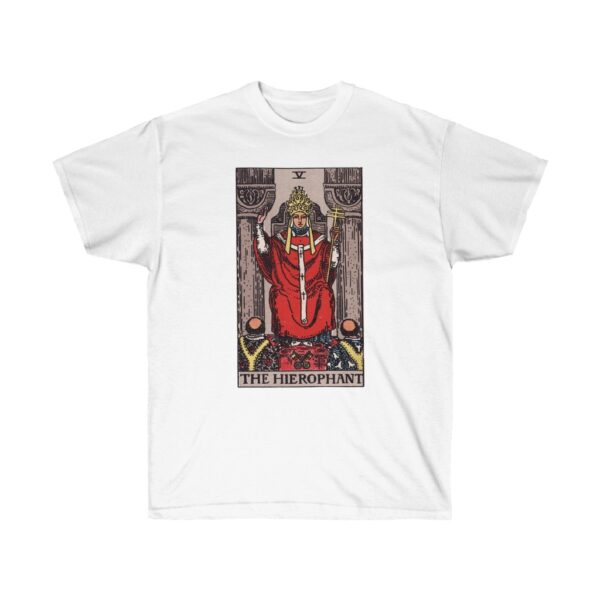 The Hierophant - Major Arcana Collection - Unisex Ultra Cotton Tee by Unknown Truth Tarot - Image 3