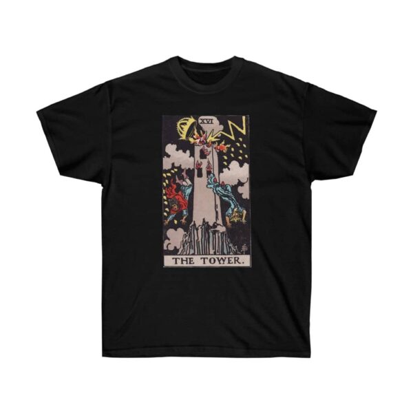 The Tower - Major Arcana Collection - Unisex Ultra Cotton Tee by Unknown Truth Tarot