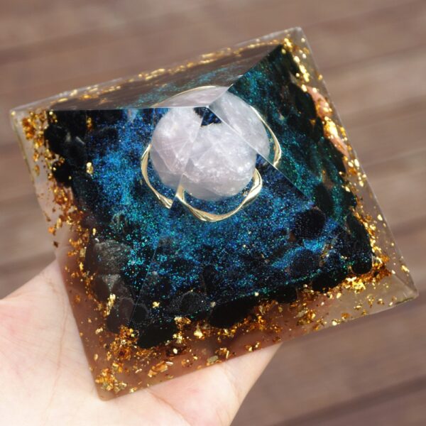 9-5CM-Large-Rose-Quartz-Sphere-Orgone-Pyramid-with-Obsidian-Crystal-Energy-Healing-Chakra-Reiki-Orgonite-4 9-5CM-Large-Rose-Quartz-Sphere-Orgone-Pyramid-with-Obsidian-Crystal-Energy-Healing-Chakra-Reiki-Orgonite-4