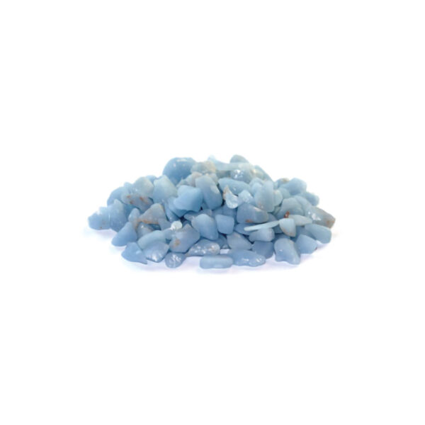 1 lb Angelite Tumbled Chips 5-7mm