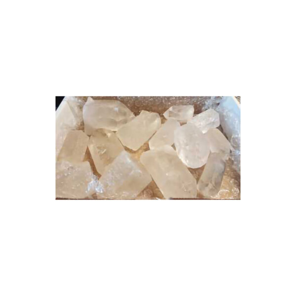 ~3 lbs Flat of Rough Clear Quartz Points