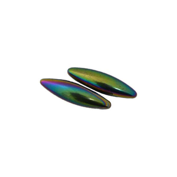 60mm Rainbow Magnetic Hematite Oval Pair