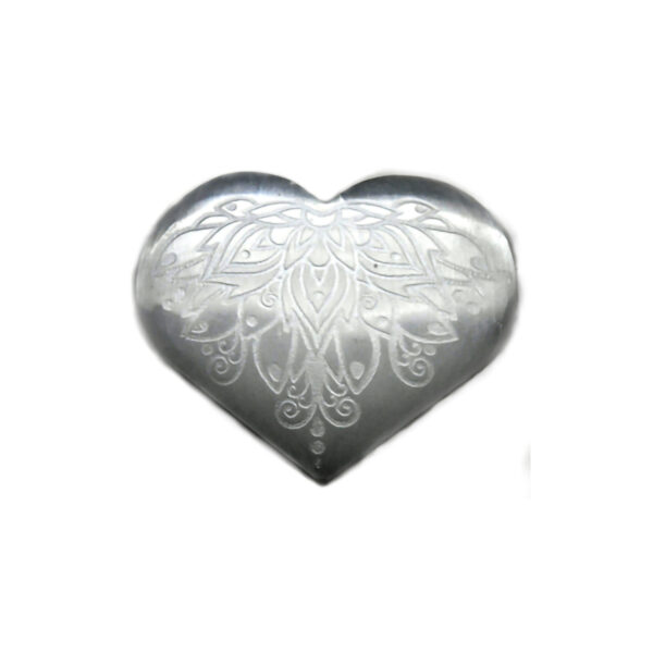 3" Selenite Heart , Lotus