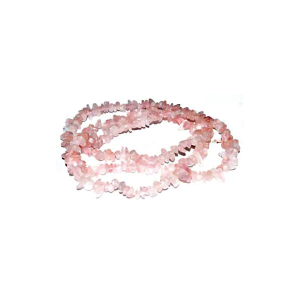 32" Rose Quartz Chip Necklace