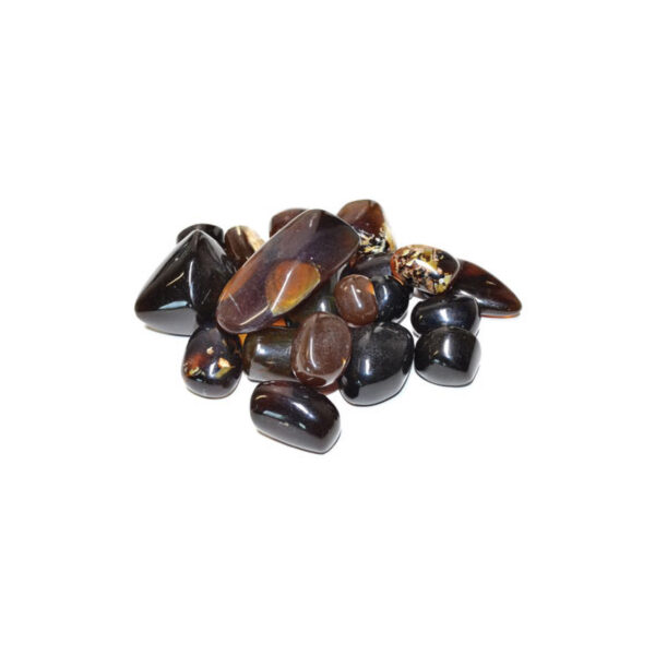 1 lb Zebra Amber tumbled
