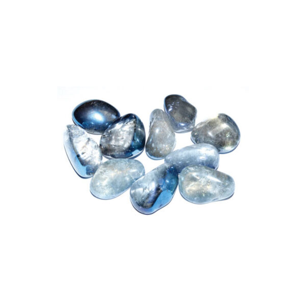 1 lb Deep Blue Electroplated Tumbled Stones