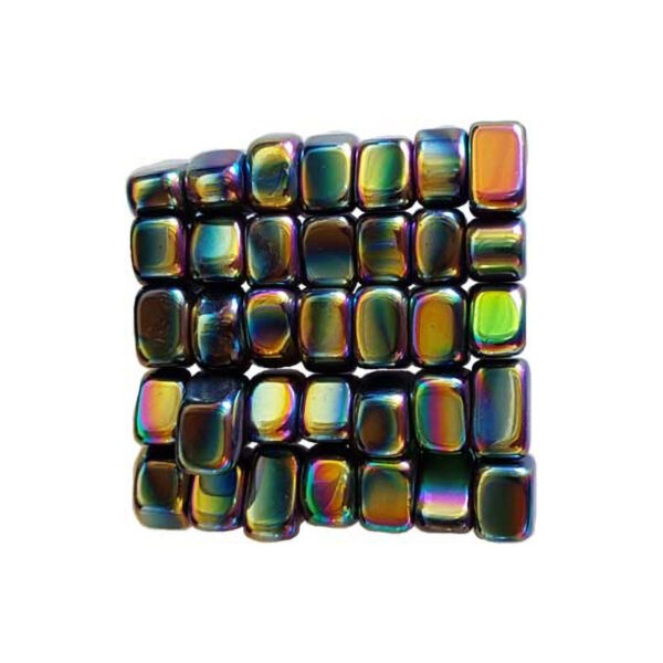 1 lb Magnetic Rainbow Hematite tumbled stones
