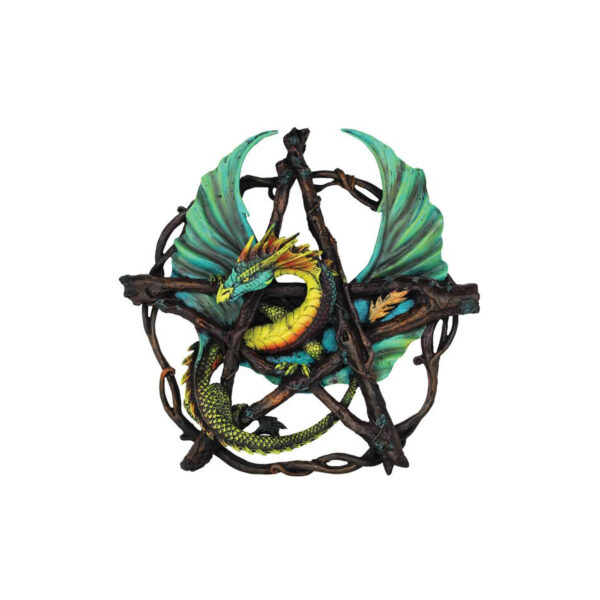 Forest Pentagram Dragon Wall Plaque 13"