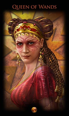 Legacy of the Divine Tarot - Queen of Wands