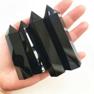 Black obsidian points are some of the best crystals for home protection