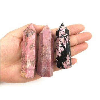 Rhodonite Crystal Point Healing Obelisk - 1 Piece (50-120mm sizes available)