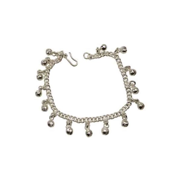 Silvertone anklet w/ Bells