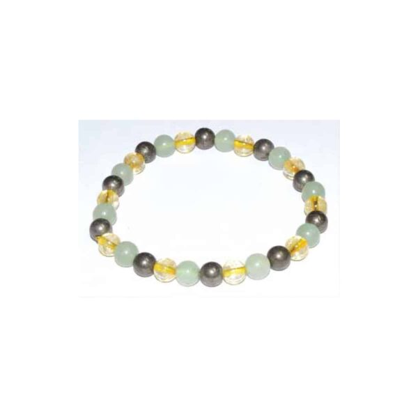 6 mm Green Aventurine, Citrine & Pyrite Bracelet