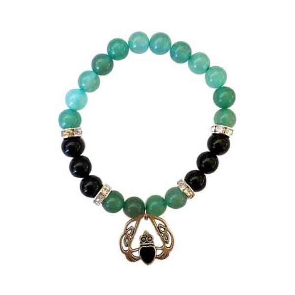 8 mm Green Aventurine & Black Onyx with Heart