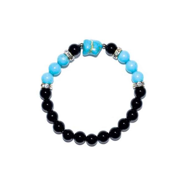 8 mm Black Onyx & Turquoise