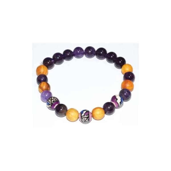 8 mm Palo Santo Amethyst Bracelet