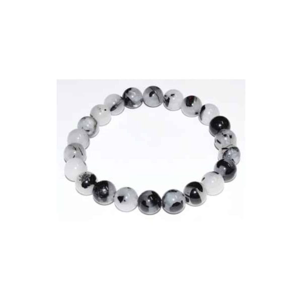 8 mm Quartz, Black Rutilated Bracelet