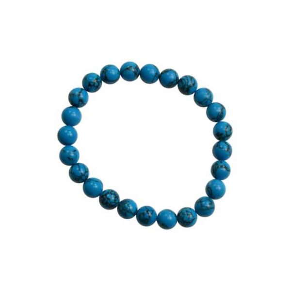 8 mm Turquoise Bracelet (Synthetic)