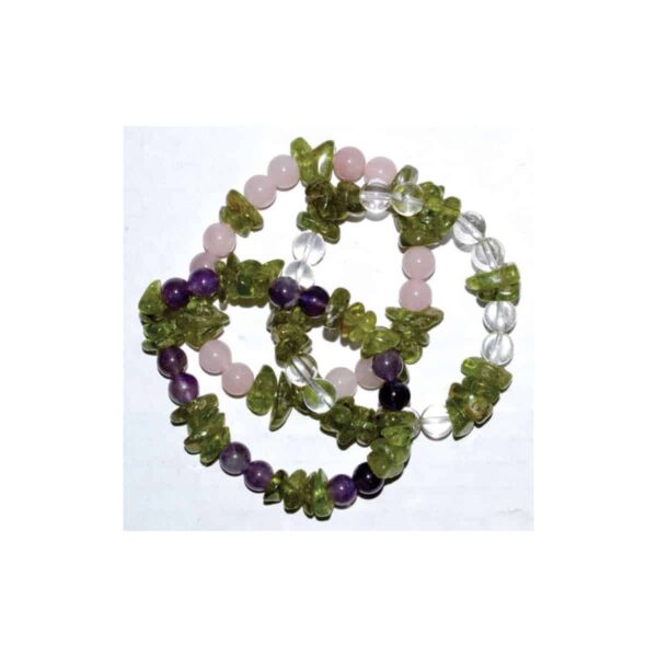 Peridot Faceted with Assorted Gemstone Bracelet