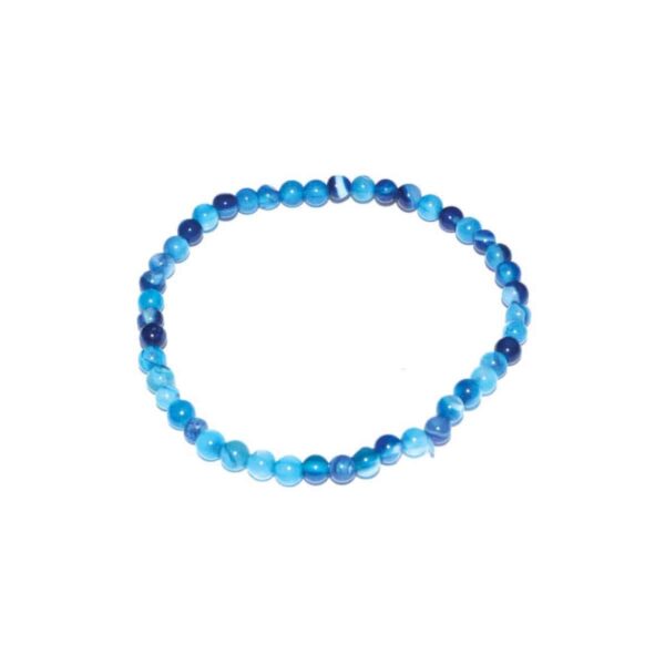4 mm Blue Lace Agate Stretch Bracelet