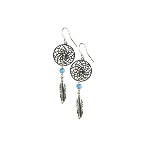Dream Catcher earring w/ Turquoise