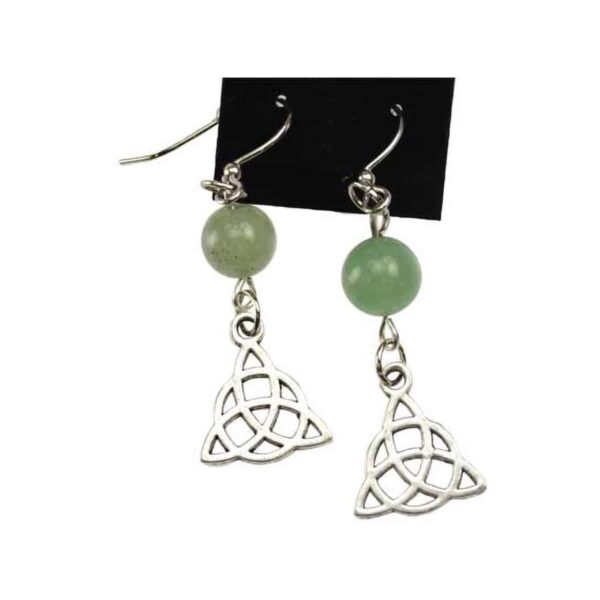 Green Aventurine Triquetra earrings
