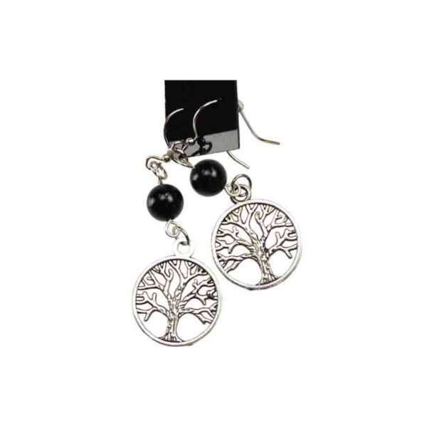 Black Onyx Tree of Life earrings