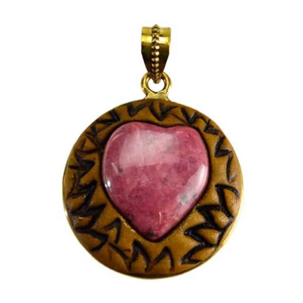 Clay and Gemstone pendant