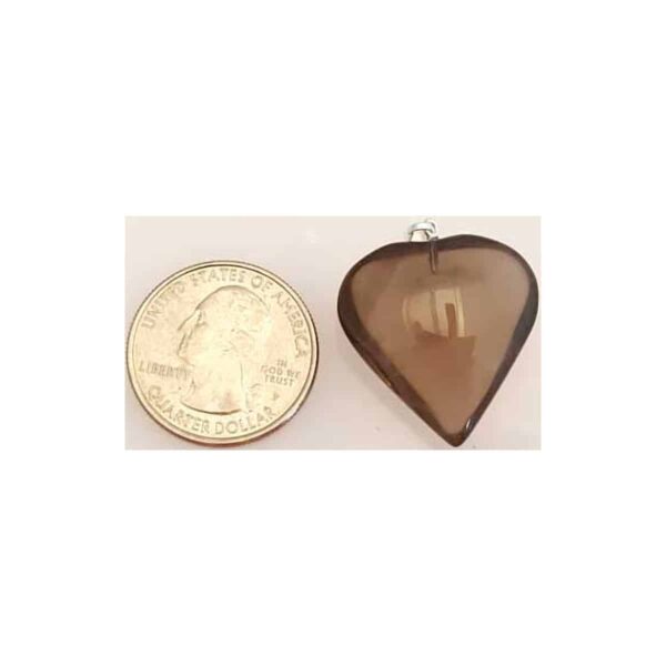 1" Smoky Quartz heart