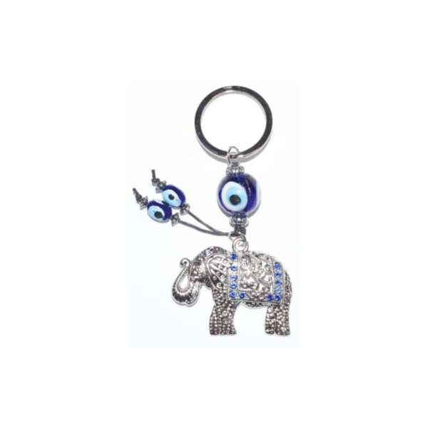 Elephant Evil Eye keychain